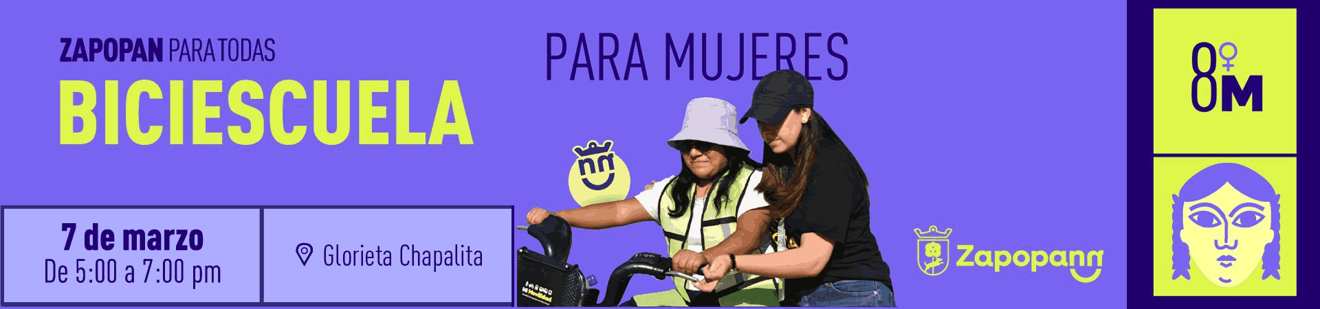 BiciEscuela para mujeres 8M