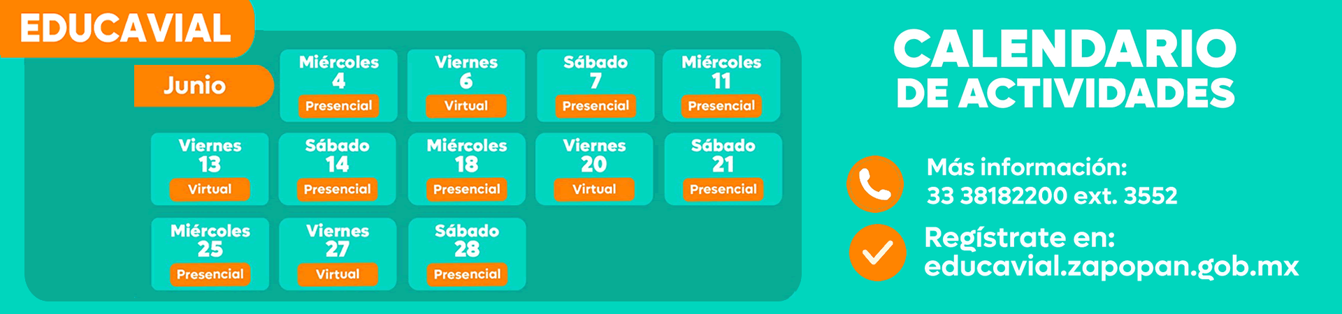 Fechas Educavial junio 2025