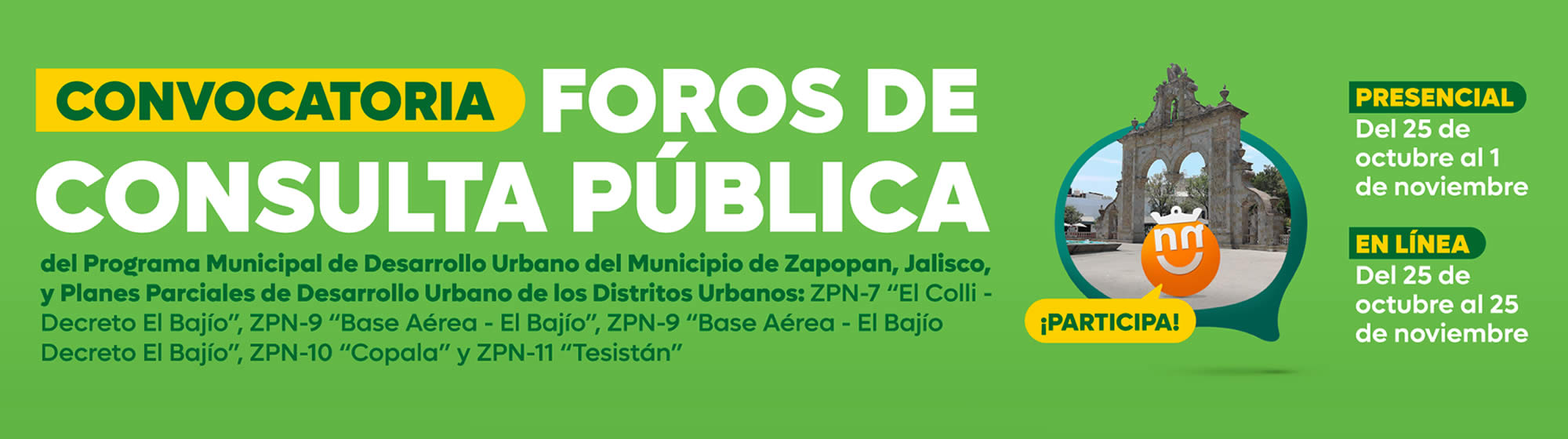 Convocatoria a Foros de Consulta Pública