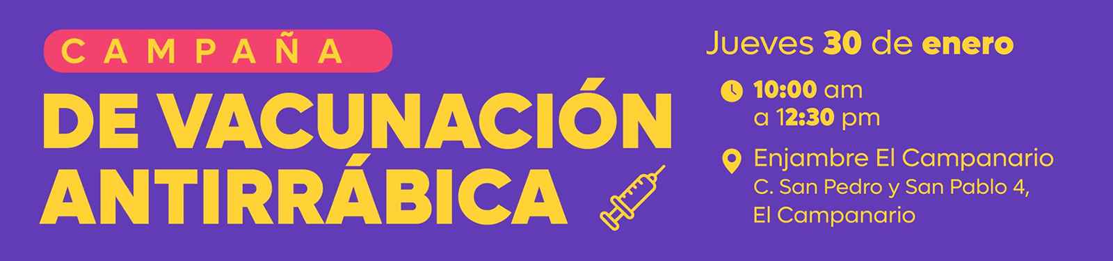 Campaña de vacunación antirrábica